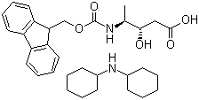 structure of CAS# 204316-31-4, N-芴甲氧羰基-(3S,4S)-4-氨基-3-羟基戊酸二环己胺盐