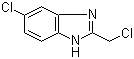 structure of CAS# 20443-38-3, 5-Chloro-2-chloromethyl-1H-benzoimidazole