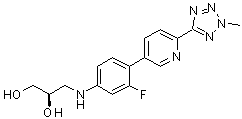CAS # 2044709-71-7, (2R)-3-[[3-Fluoro-4-[6-(2-methyl-2H-tetrazol-5-yl)-3-pyridinyl]phenyl]amino]-1,2-propanediol