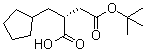 structure of CAS# 204637-77-4, (2R)-2-(Cyclopentylmethyl)-butanedioic acid 4-(1,1-dimethylethyl) ester