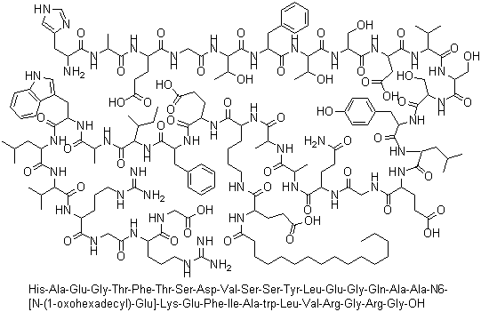 structure of CAS# 204656-20-2, Liraglutide