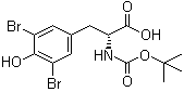 structure of CAS# 204692-75-1, 3,5-Dibromo-N-[(1,1-dimethylethoxy)carbonyl]-D-tyrosine