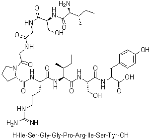 CAS 登录号：204973-72-8, L-异亮氨酰-L-丝氨酰甘氨酰甘氨酰-L-脯氨酰-L-精氨酰-L-异亮氨酰-L-丝氨酰-L-酪氨酸