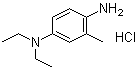 CAS # 2051-79-8, 4-(N,N-Diethyl)-2-methyl-p-phenylenediamine monohydrochloride, 2-Amino-5-diethylaminotoluene monohydrochloride, Color developing agent CD-2