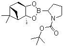 structure of CAS# 205116-75-2, 2-[(3aS,4S,6S,7aR)-Hexahydro-3a,5,5-trimethyl-4,6-methano-1,3,2-benzodioxaborol-2-yl]-1-pyrrolidinecarboxylic acid 1,1-dimethylethyl ester