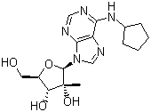 structure of CAS# 205171-06-8, N-环戊基-2'-C-甲基腺苷