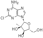 structure of CAS# 205171-11-5, 2-氯-2'-C-甲基腺苷