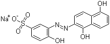 CAS # 2052-25-7, Mordant Black 9, C.I. 16500, Sodium 3-((1,5-dihydroxy-2-naphthyl)azo)-4-hydroxybenzenesulphonate