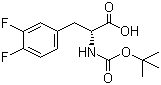 structure of CAS# 205445-51-8, Boc-D-3,4-二氟苯丙氨酸