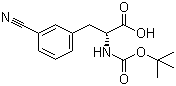 structure of CAS# 205445-56-3, Boc-D-3-氰基苯丙氨酸