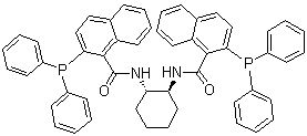 structure of CAS# 205495-66-5, (1S,2S)-(-)-N,N'-双(2-二苯基膦基-1-萘酰基)-1,2-环己二胺