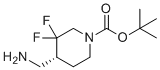 structure of CAS# 2055043-54-2, 叔-丁基(4R)-4-(氨基甲基)-3,3-二氟哌啶-1-羧酸酯