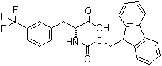 structure of CAS# 205526-28-9, Fmoc-D-3-Trifluoromethylphenylalanine