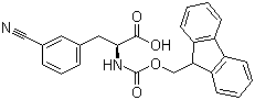 structure of CAS# 205526-36-9, Fmoc-L-3-氰基苯丙氨酸
