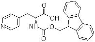 structure of CAS# 205528-30-9, Fmoc-3-(4-pyridyl)-D-alanine
