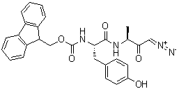 structure of CAS# 205763-22-0, [(1S)-2-[[(1S)-3-重氮基-1-甲基-2-氧代丙基]氨基]-1-[(4-羟基苯基)甲基]-2-氧代乙基]氨基甲酸芴甲基酯