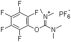 structure of CAS# 206190-14-9, (二甲基氨基)二甲基(2,3,4,5,6-五氟苯氧基)甲烷亚胺鎓六氟磷酸盐