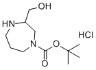 structure of CAS# 2061979-40-4, tert-Butyl 3-(hydroxymethyl)-1,4-diazepane-1-carboxylate hydrochloride