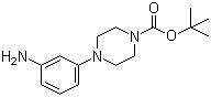 structure of CAS# 206879-72-3, tert-Butyl 4-(3-aminophenyl)piperazine-1-carboxylate