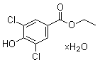 structure of CAS# 207291-58-5, 3,5-Dichloro-4-hydroxybenzoic acid ethyl ester hydrate