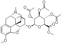 CAS # 20736-10-1, Codeine beta-D-glucuronide triacetate methyl ester, O3-Methylmorphine 6-(tri-O-acetyl-6-methyl-beta-D-glucopyranuronoside)