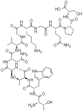 CAS # 207553-42-2, L-Threonyl-L-tryptophyl-L-threonyl-L-alanyl-L-asparaginyl-L-valylglycyl-L-lysylglycyl-L-glutaminyl-L-prolyl-L-serine