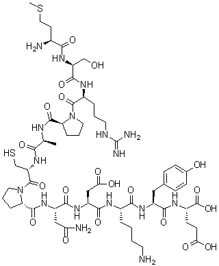 CAS # 207553-92-2, L-Methionyl-L-seryl-L-arginyl-L-prolyl-L-alanyl-L-cysteinyl-L-prolyl-L-asparaginyl-L-alpha-aspartyl-L-lysyl-L-tyrosyl-L-glutamic acid