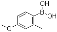 structure of CAS# 208399-66-0, 4-Methoxy-2-methylphenylboronic acid