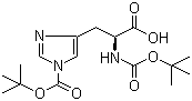 structure of CAS# 20866-46-0, N,N'-二叔丁氧羰基-L-组氨酸