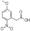 structure of CAS# 20876-29-3, 5-Methoxy-2-nitrobenzeneacetic acid
