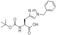 structure of CAS# 20898-44-6, N-tert-Butoxycarbonyl-1-phenylmethyl-L-histidine