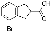 CAS # 209224-95-3, 4-Bromo-2,3-dihydro-1H-indene-2-carboxylic acid, 4-Bromoindan-2-carboxylic acid