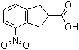 CAS # 209225-00-3, 4-Nitro-2-indanecarboxylic acid, 2,3-Dihydro-4-nitro-1H-indene-2-carboxylic acid, 4-Nitro-1,3-dihydro-2H-indene-2-carboxylic acid