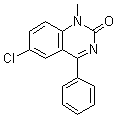 CAS # 20927-53-1, 6-Chloro-4-phenyl-1-methyl-2(1H)-quinazolinone, 6-Chloro-1-methyl-4-phenyl-2(1H)-quinazolone