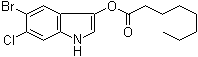 structure of CAS# 209347-94-4, 5-溴-6-氯-1H-吲哚-3-基辛酸酯