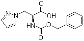 structure of CAS# 20945-53-3, (S)-2-[(Benzyloxycarbonyl)amino]-3-(1H-pyrazol-1-yl)propanoic acid