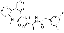 structure of CAS# 209984-56-5, N-[(1S)-2-[[(7S)-6,7-二氢-5-甲基-6-氧代-5H-二苯并[b,d]氮杂卓-7-基]氨基]-1-甲基-2-氧代乙基]-3,5-二氟苯乙酰胺