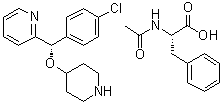 CAS 登录号：210095-66-2, N-乙酰基-L-苯丙氨酸与 2-[(S)-(4-氯苯基)(4-哌啶基氧基)甲基]吡啶的化合物