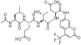 CAS 登录号：210345-02-1, N-乙酰基-L-亮氨酰-L-alpha-谷氨酰-L-苏氨酰-N-[2-氧代-4-(三氟甲基)-2H-1-苯并吡喃-7-基]-L-alpha-天冬氨酰胺