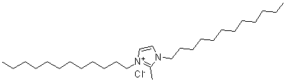 structure of CAS# 21054-71-7, 1,3-Dilauryl-2-methylimidazolium chloride