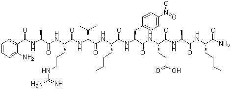 CAS 登录号：210644-48-7, N-(2-氨基苯甲酰)-L-丙氨酰-L-精氨酰-L-缬氨酰-L-正亮氨酰-4-硝基-L-苯丙氨酰-L-alpha-谷氨酰-L-丙氨酰-L-正亮氨酰胺