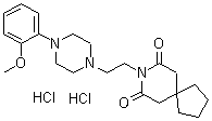 structure of CAS# 21102-95-4, 8-[2-[4-(2-甲氧基苯基)-1-哌嗪基]乙基]-8-氮杂螺[4.5]癸烷-7,9-二酮盐酸盐