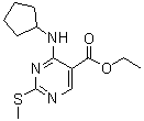 structure of CAS# 211245-62-4, 4-Cyclopentylamino-2-methylsulfanylpyrimidine-5-carboxylic acid ethyl ester
