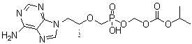 structure of CAS# 211364-69-1, Tenofovir monoisoproxil