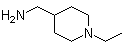 structure of CAS# 21168-71-8, 1-Ethyl-4-piperidinemethanamine