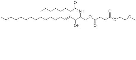 CAS # 212116-76-2, C8 Peg2 ceramide, 4-O-[(E)-3-hydroxy-2-(octanoylamino)octadec-4-enyl] 1-O-(2-methoxyethyl) butanedioate