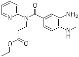structure of CAS# 212322-56-0, 3-[(3-氨基-4-甲基氨基苯甲酰)吡啶-2-基氨基]丙酸乙酯
