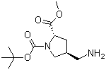CAS # 214066-78-1, (2S,4S)-4-(Aminomethyl)-1,2-pyrrolidinedicarboxylic acid 1-(tert-butyl) 2-methyl ester