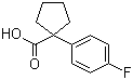 structure of CAS# 214262-99-4, 1-(4-Fluorophenyl)cyclopentanecarboxylic acid