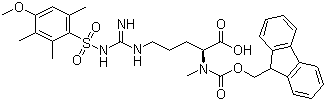 structure of CAS# 214750-72-8, Fmoc-N-Me-Arg(Mtr)-OH